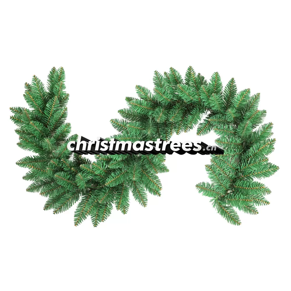 Unlit Full Green Christmas Garland, Realistic Pine Branches, Premium Holiday Mantel Decor G004