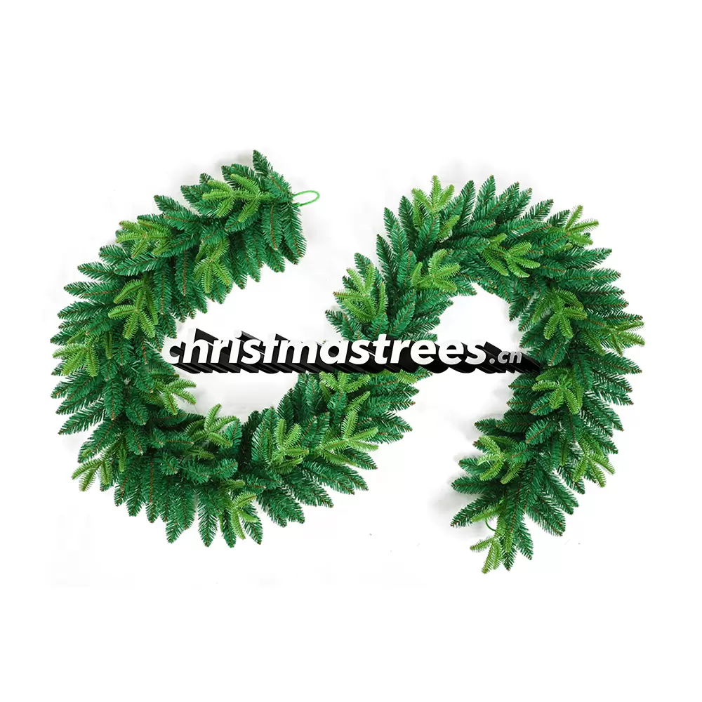 Unlit Artificial Pine Christmas Garland, Lush Green Evergreen, Holiday Mantel & Stair Decor G005