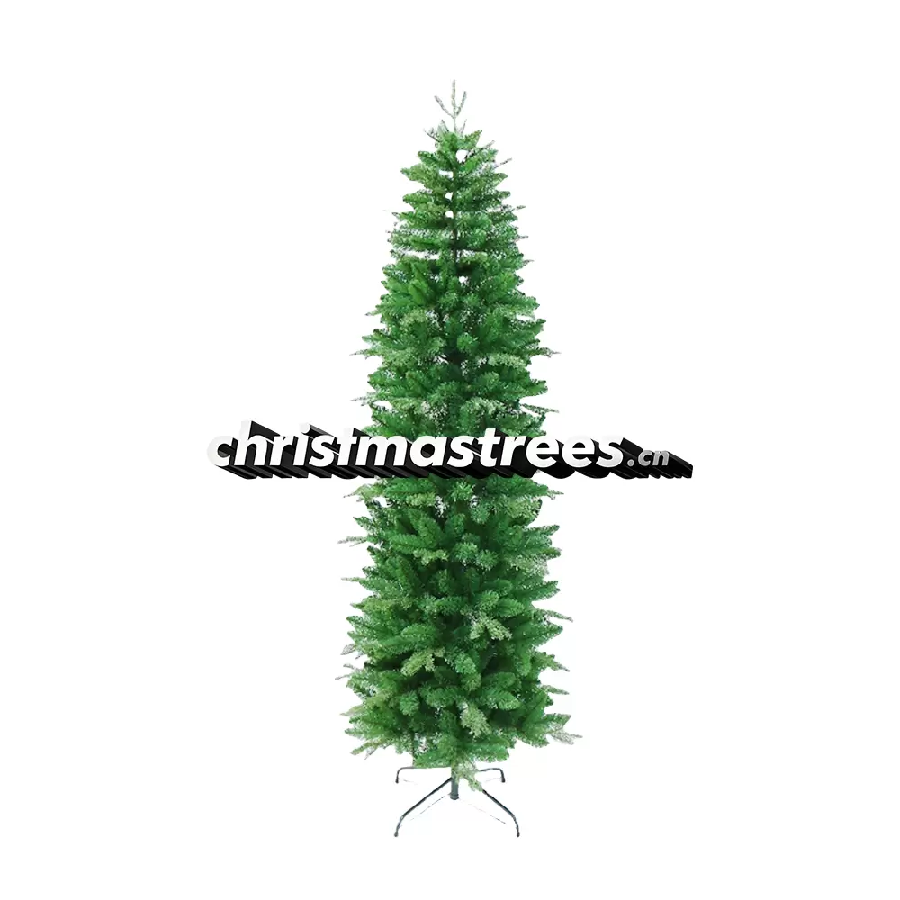 Slim Unlit Artificial Fir Christmas Tree, Thin Pencil Shape, Minimalist Holiday Ornament C006