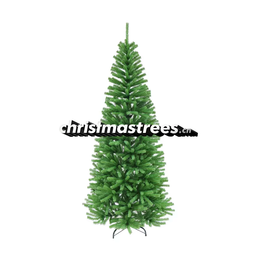 Slim Unlit Artificial Fir Christmas Tree, Natural Green, Apartment & Corner Decoration C007