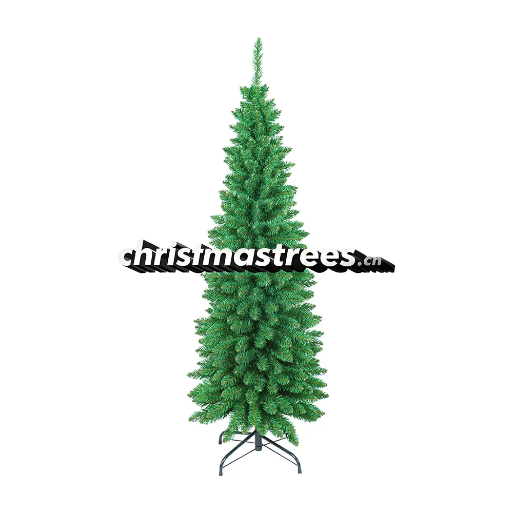 Ultra-Slim Unlit Artificial Fir Christmas Tree, Pencil Style, Small Nook Holiday Decor C010