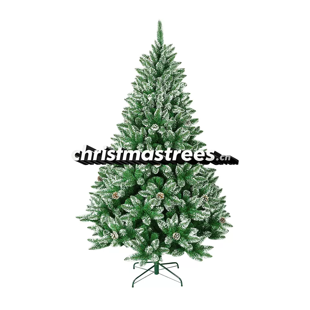 Premium Flocked Artificial Spruce Christmas Tree, Snow-Covered Branches, Farmhouse Decor C024