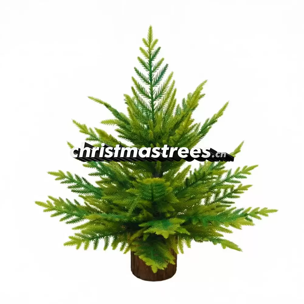 Tropical Style Mini Artificial Fir Christmas Tree, Unlit Green Tabletop Plant for Boho Decor D020