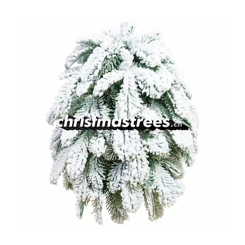 Flocked Snowy Mini Spruce Christmas Tree, Unlit Dense White Tabletop Tree for Winter Wonderland D022