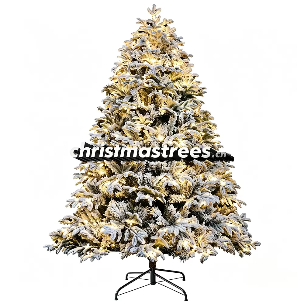 Pre-Lit Gold Tinsel Fir Christmas Tree, LED Lights, Festive Indoor & Party Decoration L013