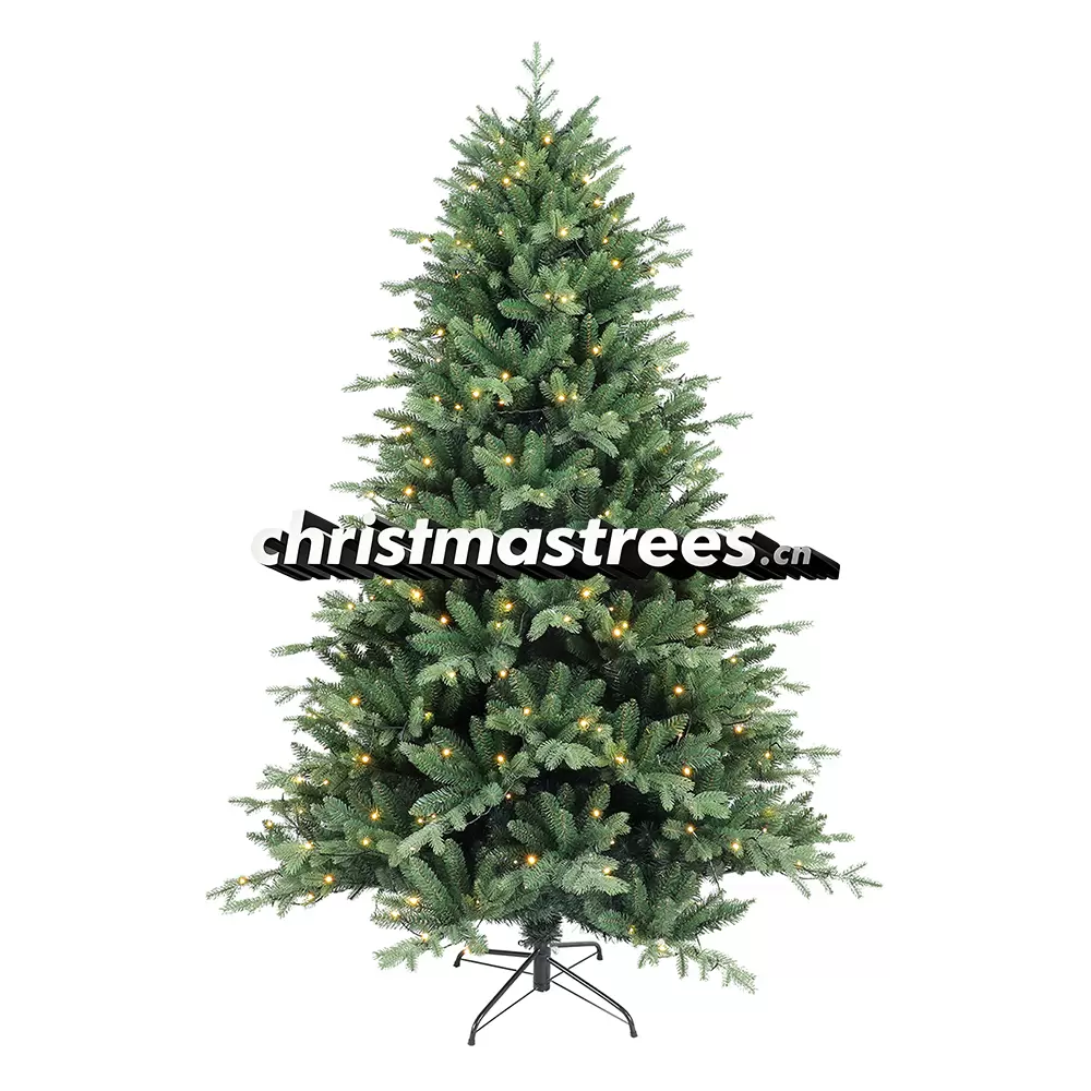 Pre-Lit Artificial Green Spruce Christmas Tree, LED Lights, Classic Indoor Christmas Tree L021