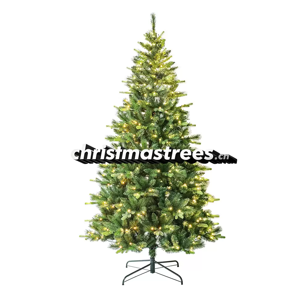Pre-Lit Gradient Green-Yellow Fir Christmas Tree, Warm Lights, Unique Festive Home Decor L033