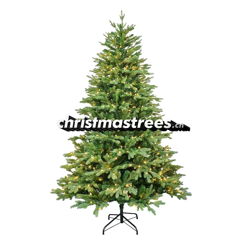 Pre-Lit Green Spruce Christmas Tree with Pine Cones & Berries, LED Lights, Rustic Holiday Decor L037