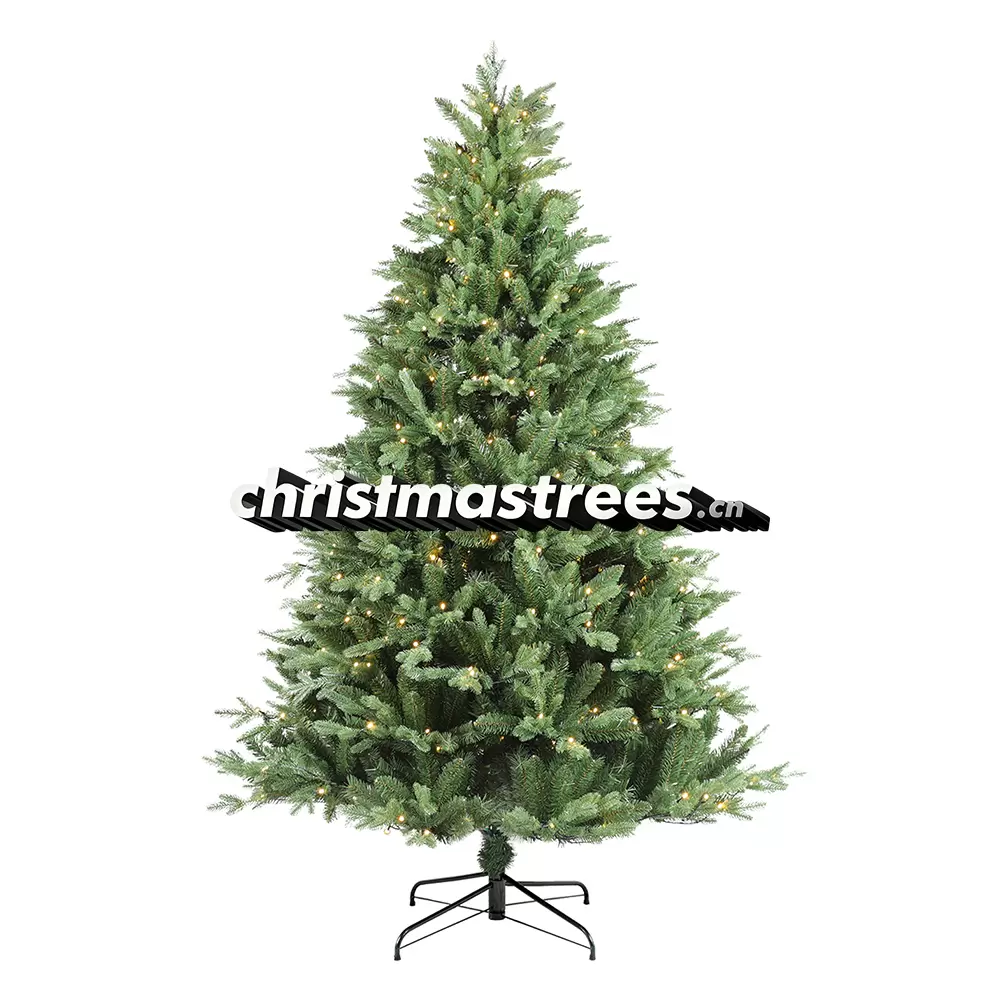 Pre-Lit Full Green Spruce Christmas Tree, LED Lights, Classic Evergreen Indoor Decor L039