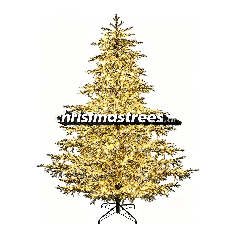 Pre-Lit Gold Tinsel Fir Christmas Tree, Bright LED Lights, Glam Party & Holiday Decor L053