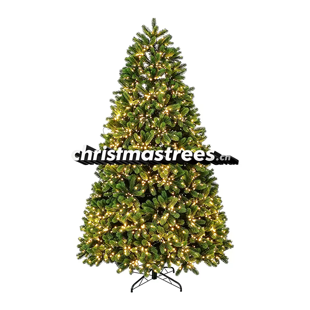 Pre-Lit Gold Gradient Fir Christmas Tree, Warm Lights, Festive & Luxe Holiday Decor L054