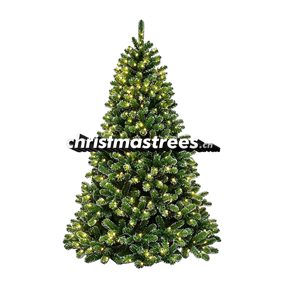 Pre-Lit Artificial Green Spruce Christmas Tree, Multi-Color LED Lights, Festive Home Decoration L066