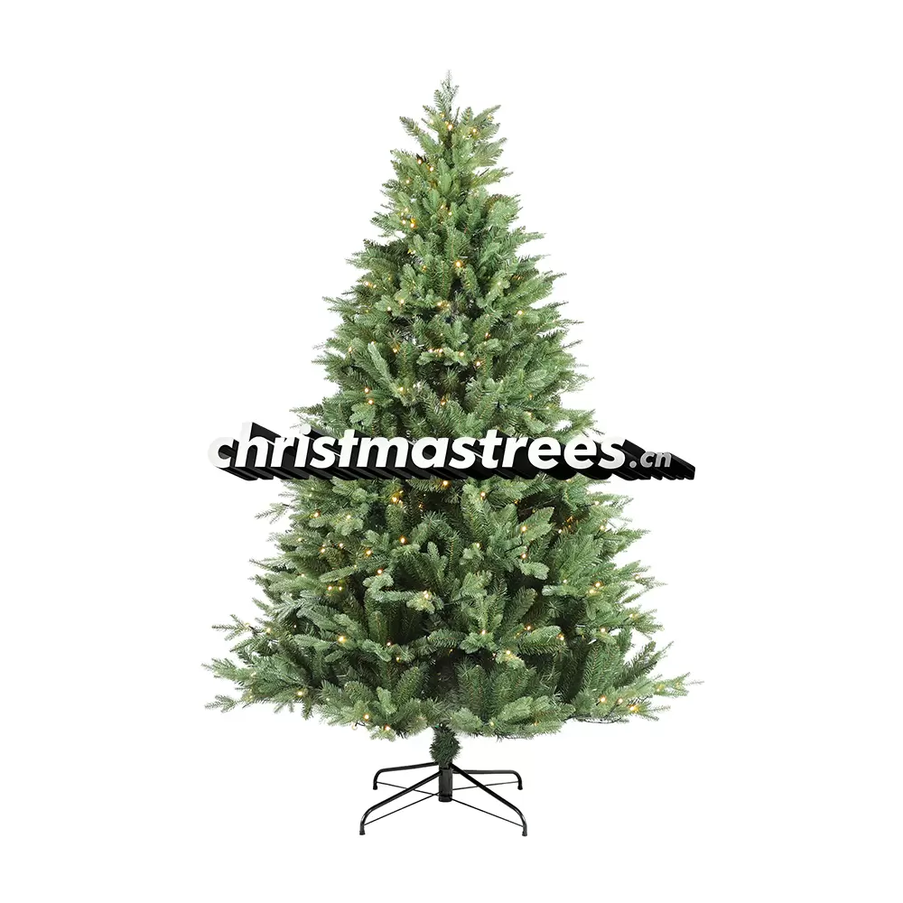 Pre-Lit Full Green Spruce Christmas Tree, LED Lights, Classic Evergreen Indoor Decor L069