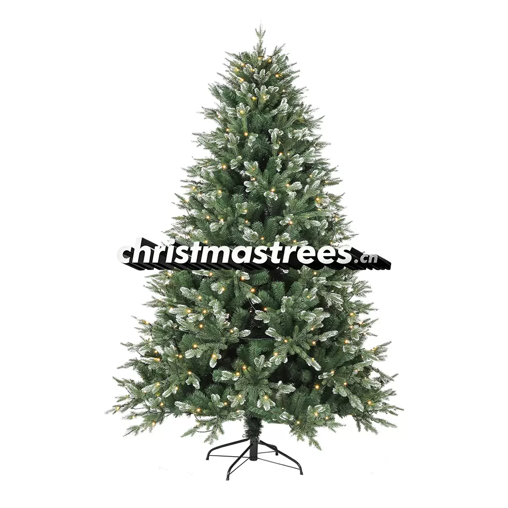 Pre-Lit Full Green Spruce Christmas Tree, LED Lights, Classic Indoor Christmas Tree L073