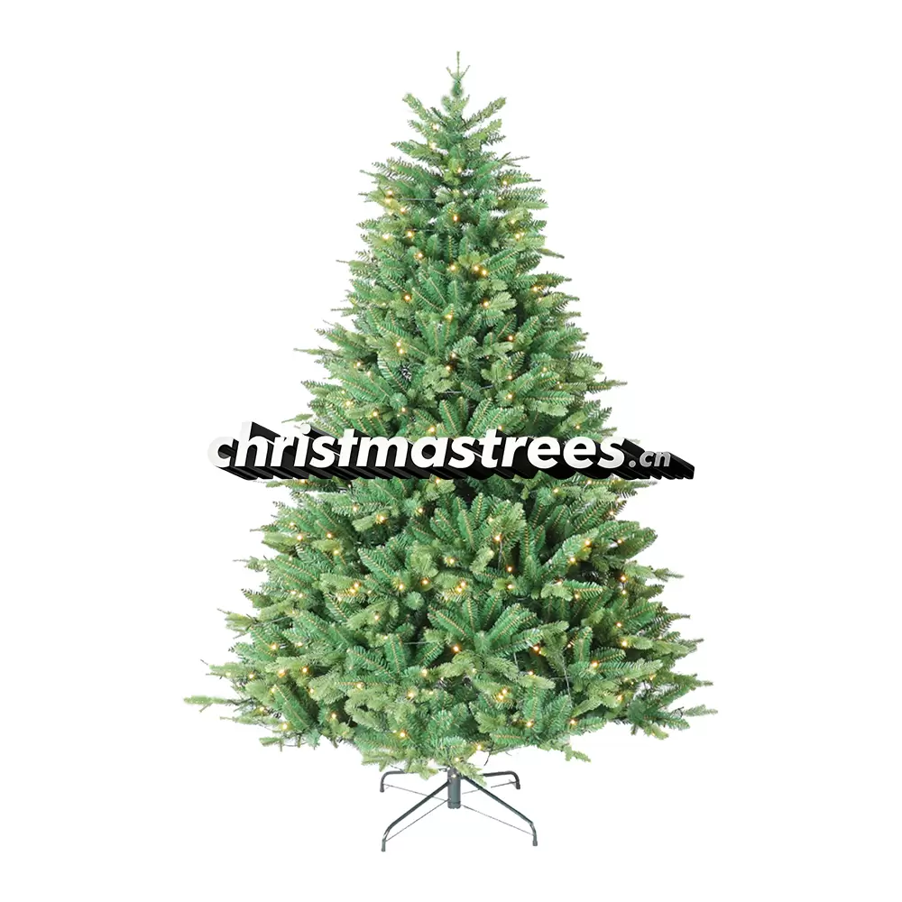 Pre-Lit Light Green Spruce Christmas Tree, Warm Lights, Fresh & Bright Holiday Decor L074