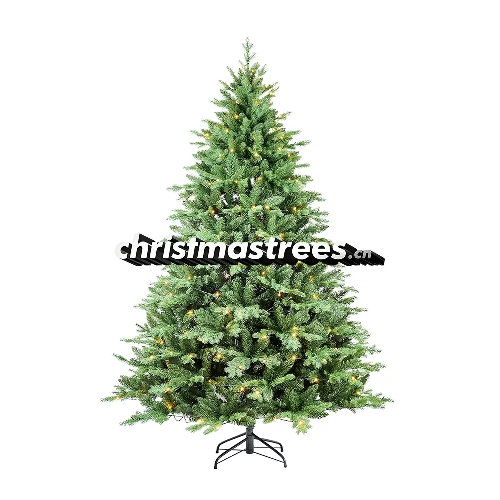 Pre-Lit Artificial Green Spruce Christmas Tree, Multi-Color LED Lights, Festive Home Decoration L076
