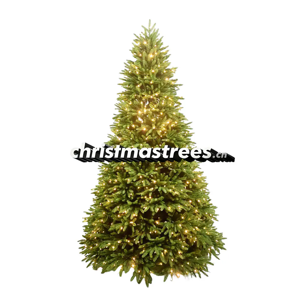Pre-lit Green Spruce Christmas Tree, Lighted Artificial Spruce Tree with Warm White Lights, Full Green Spruce Christmas Tree, Indoor Holiday Decoration L078