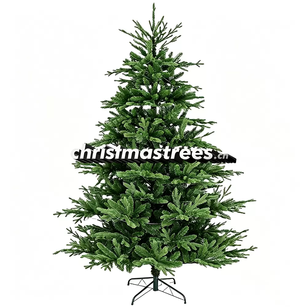 Realistic PET Pine Needle Spruce Christmas Tree, Unlit Full Size, Natural Evergreen Decor M005