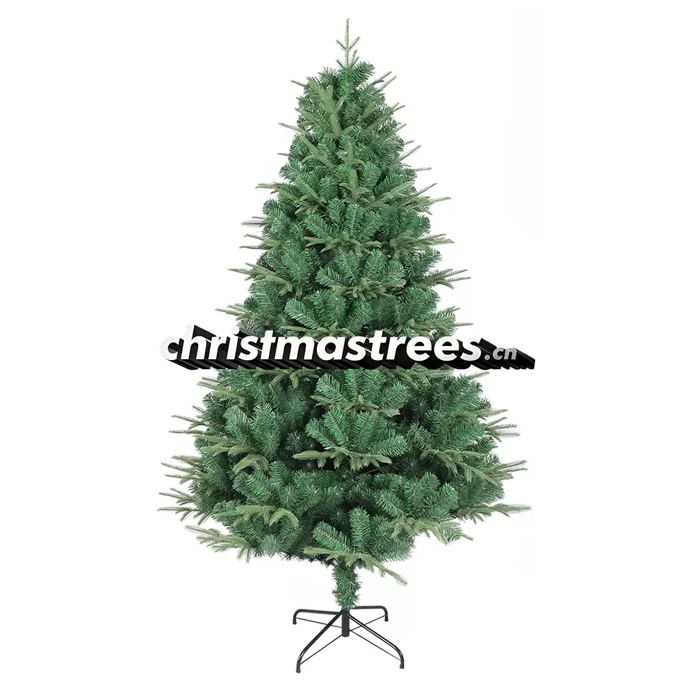 Full Unlit Artificial Fir Christmas Tree, PVC/PE Blend, Classic Green Evergreen for Home M016