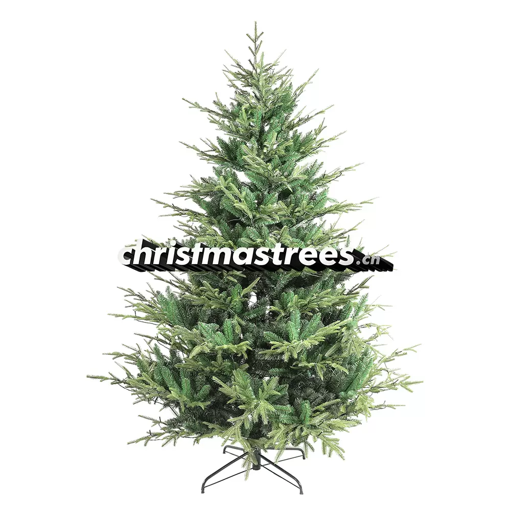 Realistic PET Pine Needle Spruce Christmas Tree, Unlit, Natural-Looking Indoor Holiday Tree M017