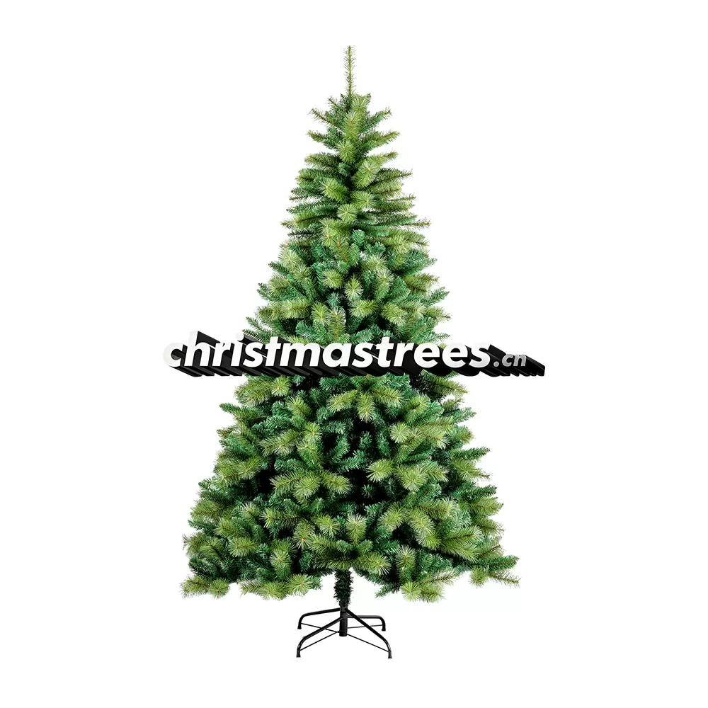 Full Unlit Artificial Spruce Christmas Tree, PVC/PE Blend, Lush Green Evergreen for Living Room M023