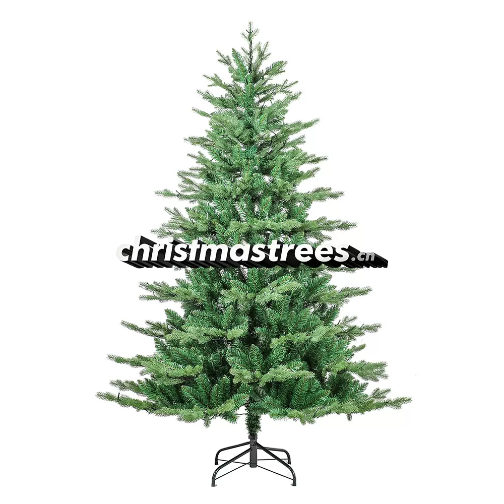 Realistic Unlit Spruce Christmas Tree, PE/PET Pine Needle Foliage, Natural Evergreen Decor M028