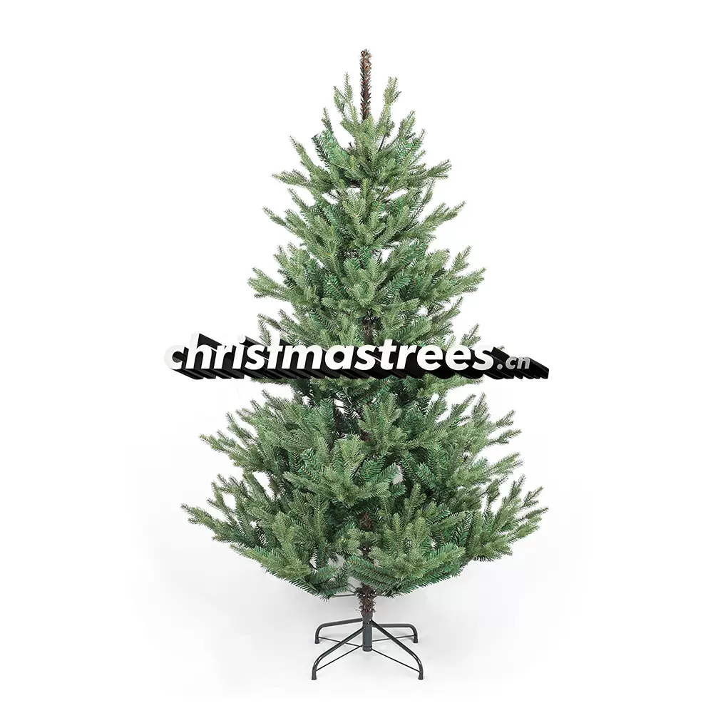 Natural-Looking Spruce Christmas Tree, PET Pine Needle Branches, Unlit Indoor Holiday Decor M030