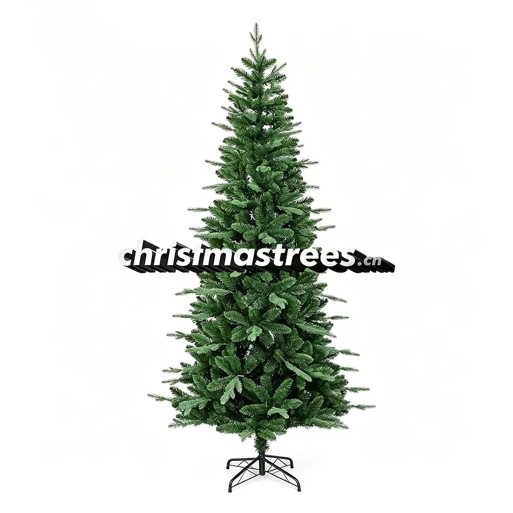 Ultra-Slim Unlit Artificial Fir Christmas Tree, PVC/PE Blend, Nook & Apartment Space Decor M032