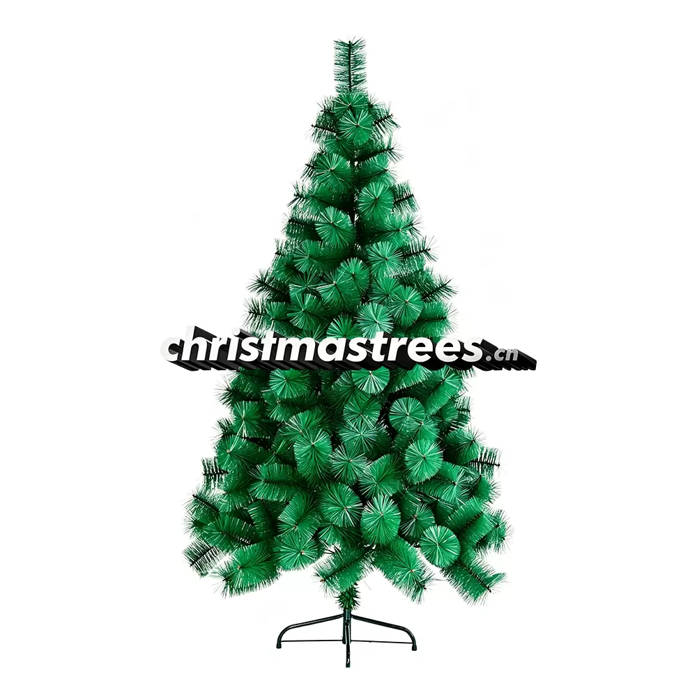 Full Green Spruce Christmas Tree, Realistic Pine Needle Branches, Unlit Evergreen for Indoor Holiday Decor N001