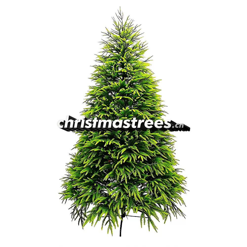 Slim Light Green Artificial Fir Christmas Tree, PE Branches, Minimalist Corner & Nook Decor P003