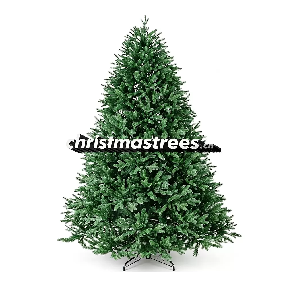 Lush Green PE Spruce Christmas Tree, Unlit Full Size, Indoor Holiday Centerpiece P007