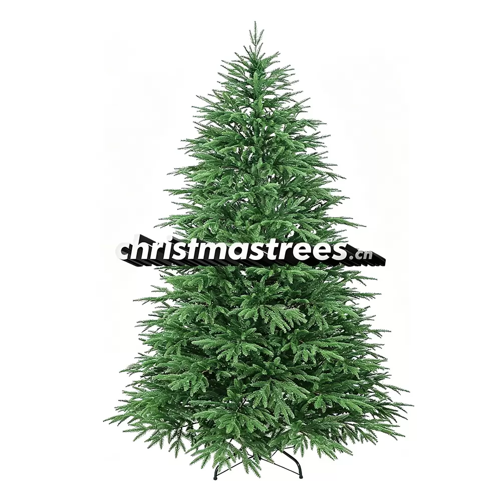 Natural-Looking PE Spruce Christmas Tree, Unlit Green Evergreen, Realistic Holiday Decor P009