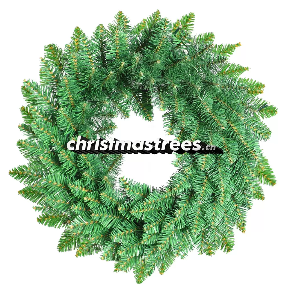 Lush Green Christmas Wreath, Unlit Evergreen, Premium Holiday Wreath for Front Door W003