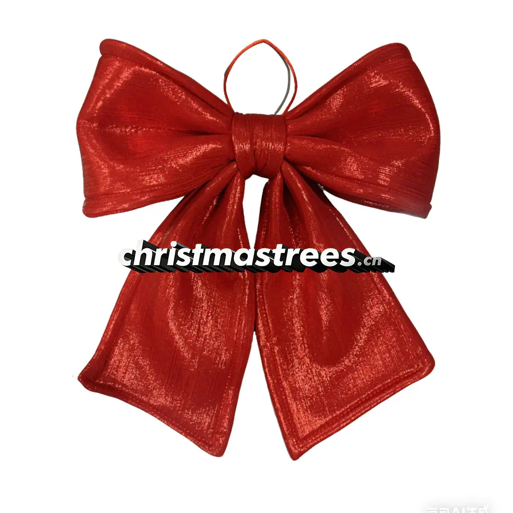 Red Satin Christmas Bow, Smooth Fabric Bow for Front Door & Wreath Decoration Q005