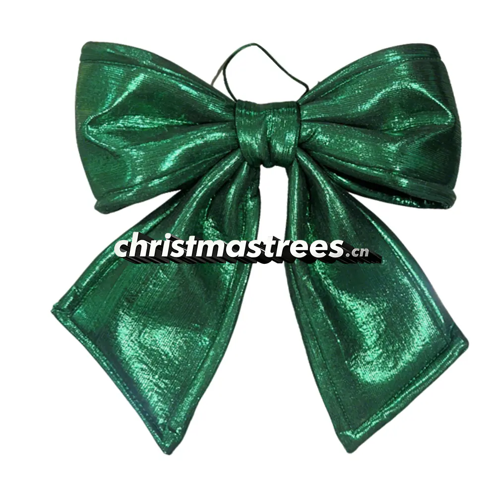 Green Metallic Christmas Bow, Shiny Oversized Bow for Holiday & Party Decor Q006