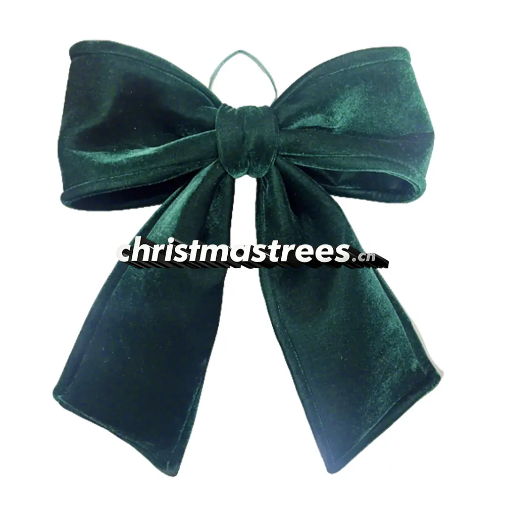 Dark Green Velvet Bow, Luxury Plush Bow for Winter & Christmas Decoration Q008