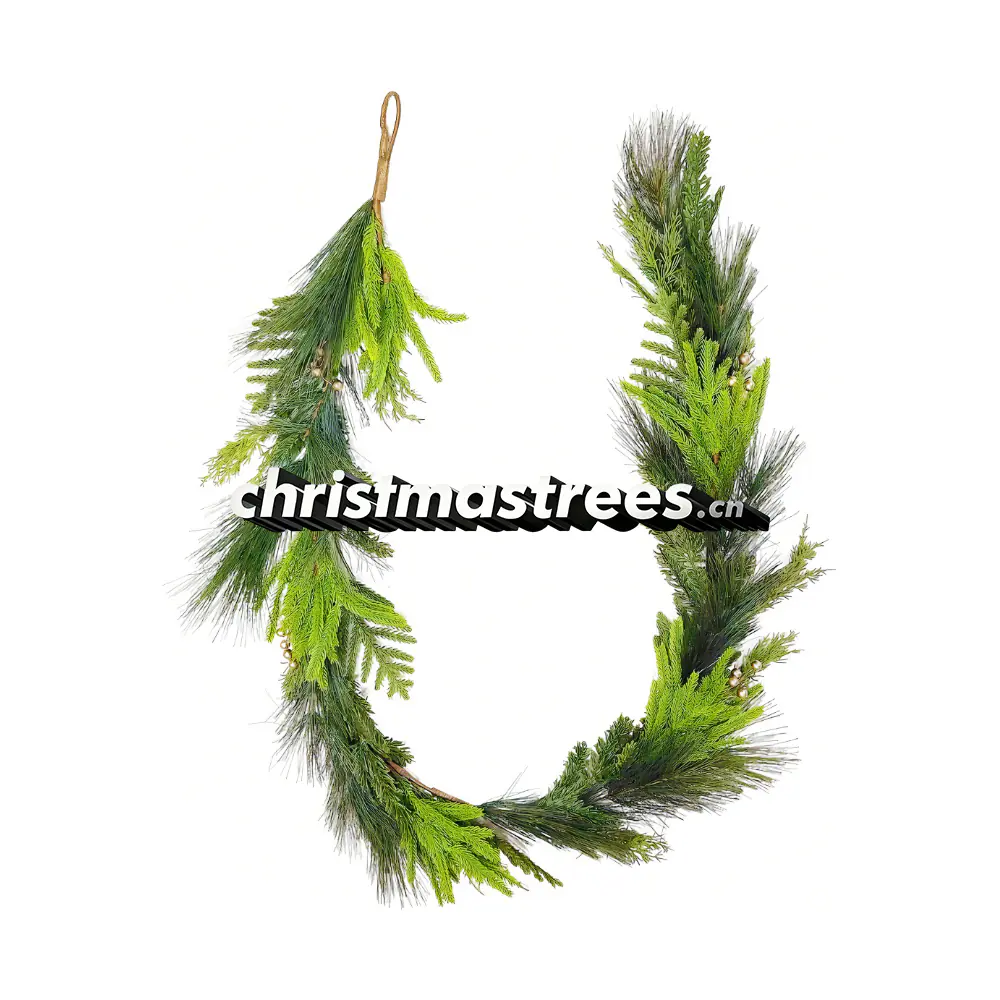 Unlit Plain Artificial Christmas Greenery Garland, Undecorated for Customizing G025