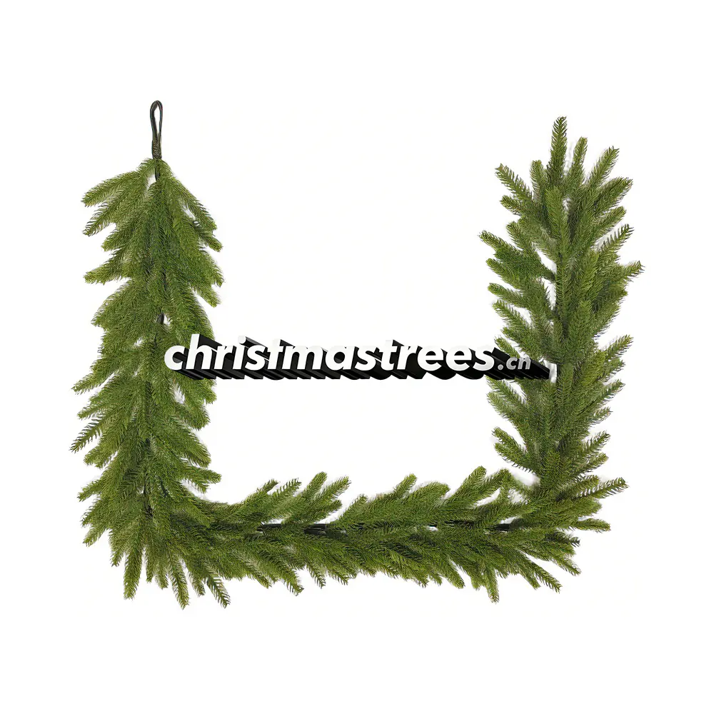 Unlit Plain Artificial Pine Christmas Garland, Undecorated for Custom Use G036