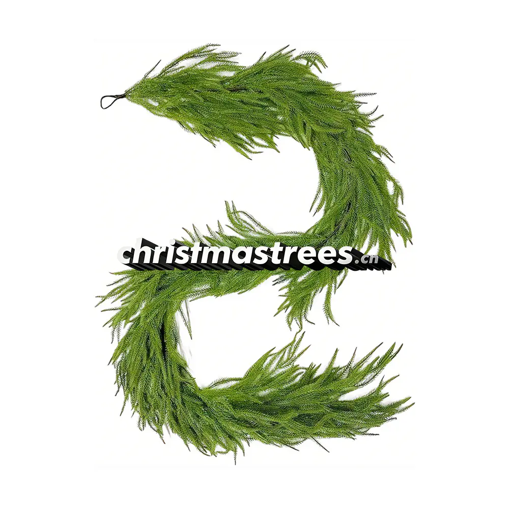 Artificial Cedar Christmas Garland, Soft Greenery for Rustic Holiday Decor G039