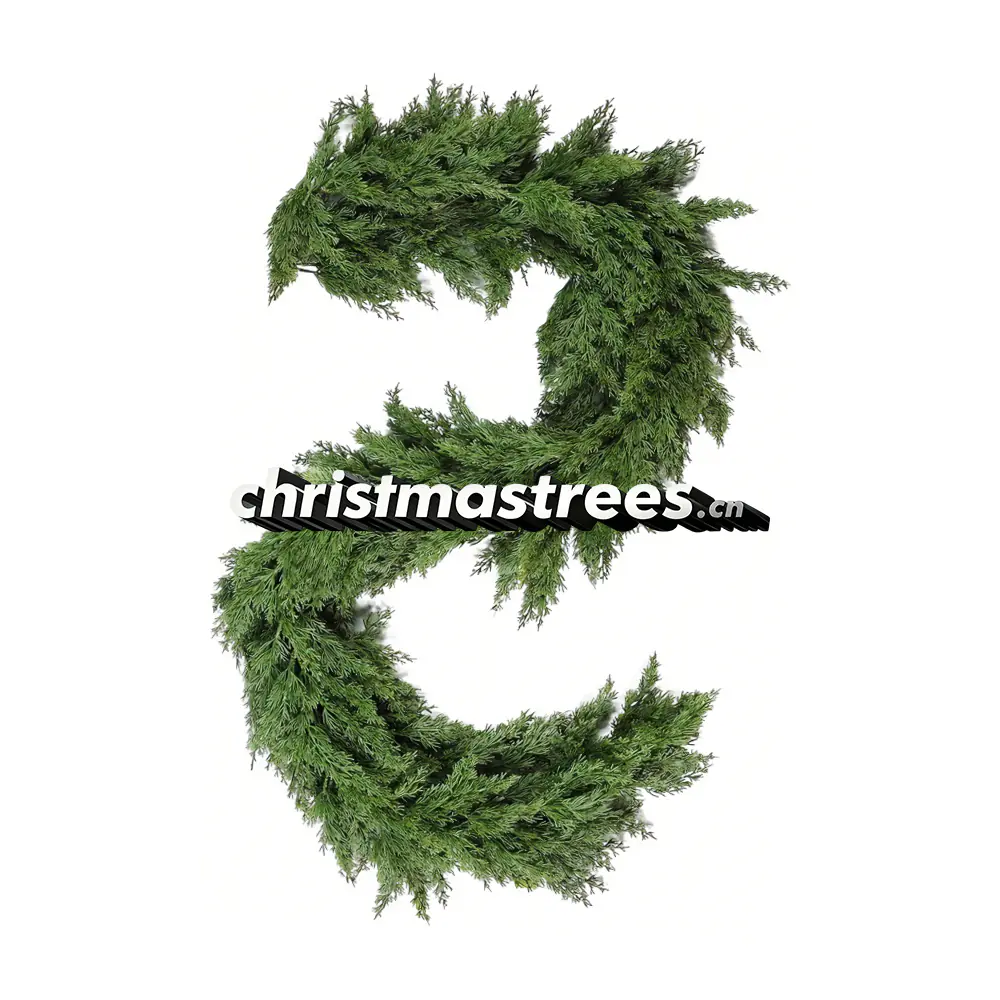 Mixed Pine & Fir Christmas Garland, Real Touch Unlit Greenery G040