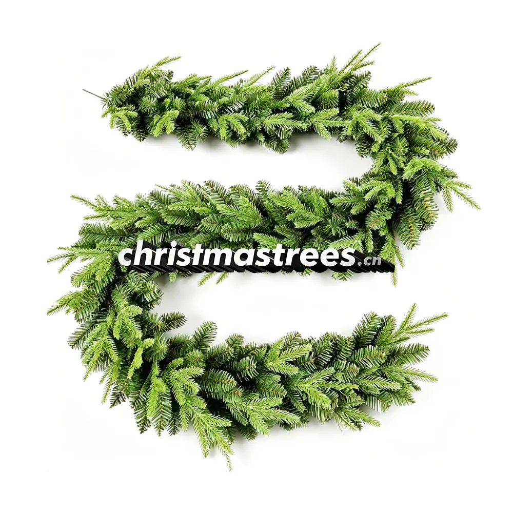 Unlit Plain Artificial Pine Christmas Garland, Undecorated Greenery for Custom Use G057