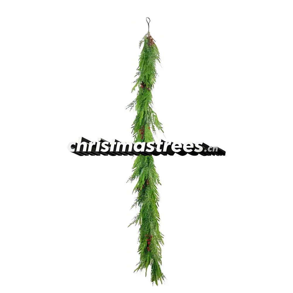 Artificial Cedar Christmas Swag, Unlit, Natural Greenery for Wall/Door G078
