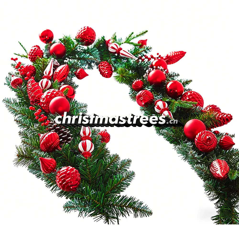 Red Berry & Strawberry Christmas Garland, Whimsical Sweet Holiday Decor G093